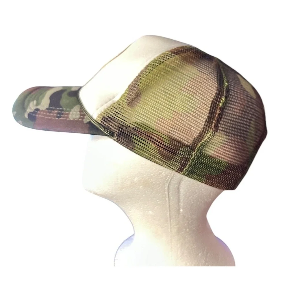 Smile Face Camo Adjustable Snapback Cap Hat